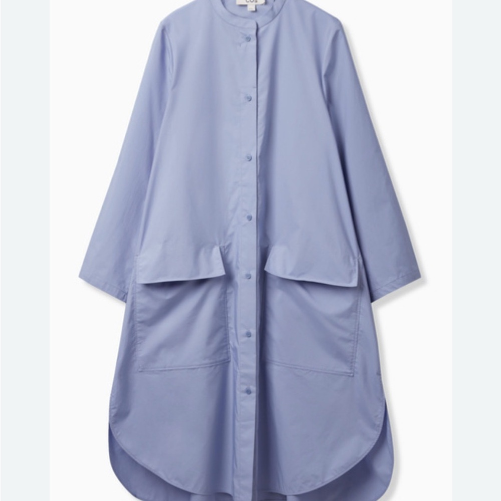 COS Oversized Poplin Shirt Dress, Light Blue, Sz 38 (EU), worn once